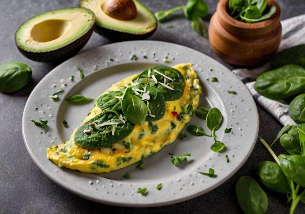 keto-omlet-awokado-szpinak