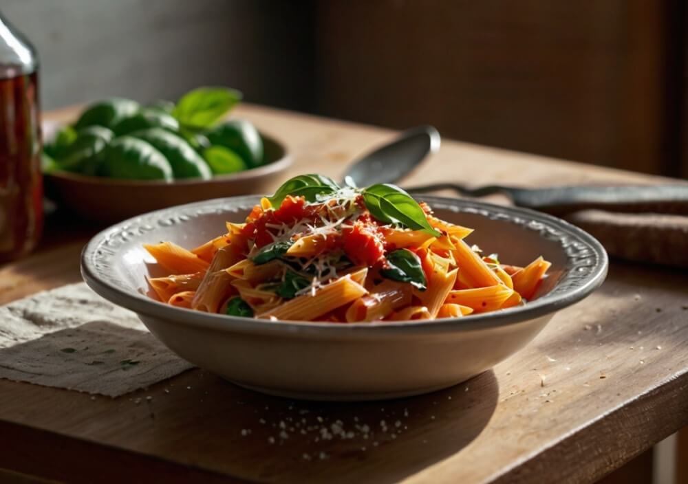 jednogarnkowy-makaron-pomidory-szpinakFrench Toast