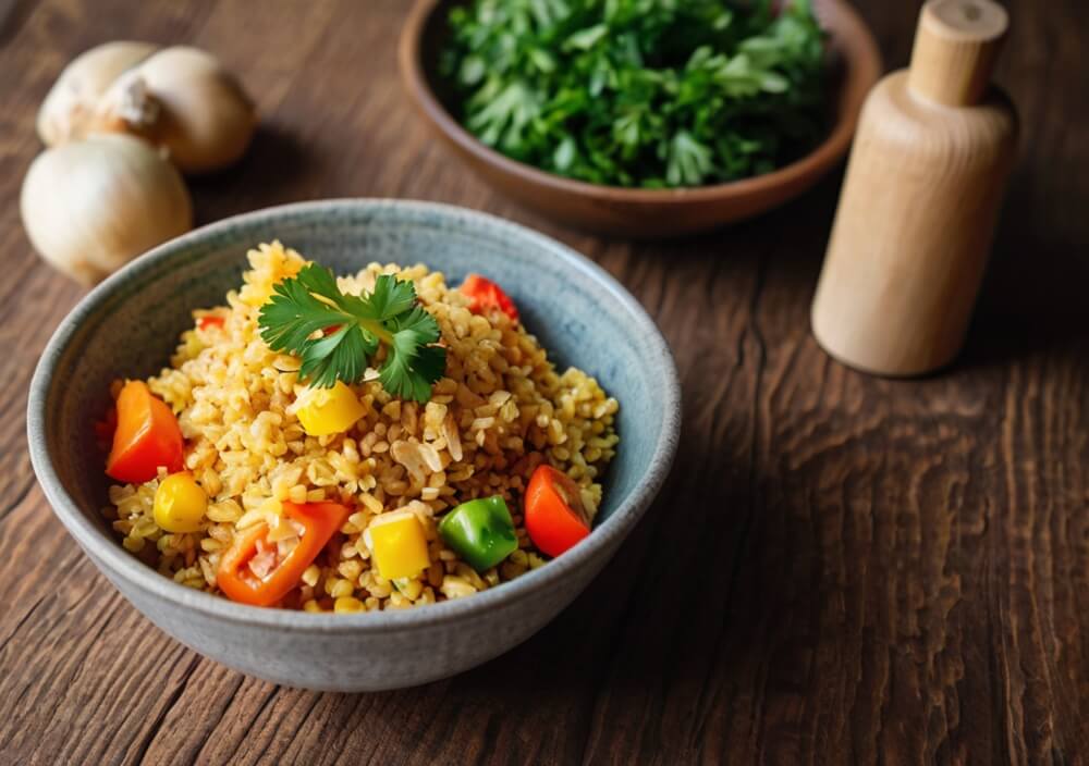 kasza-bulgur-warzywa-kurczak