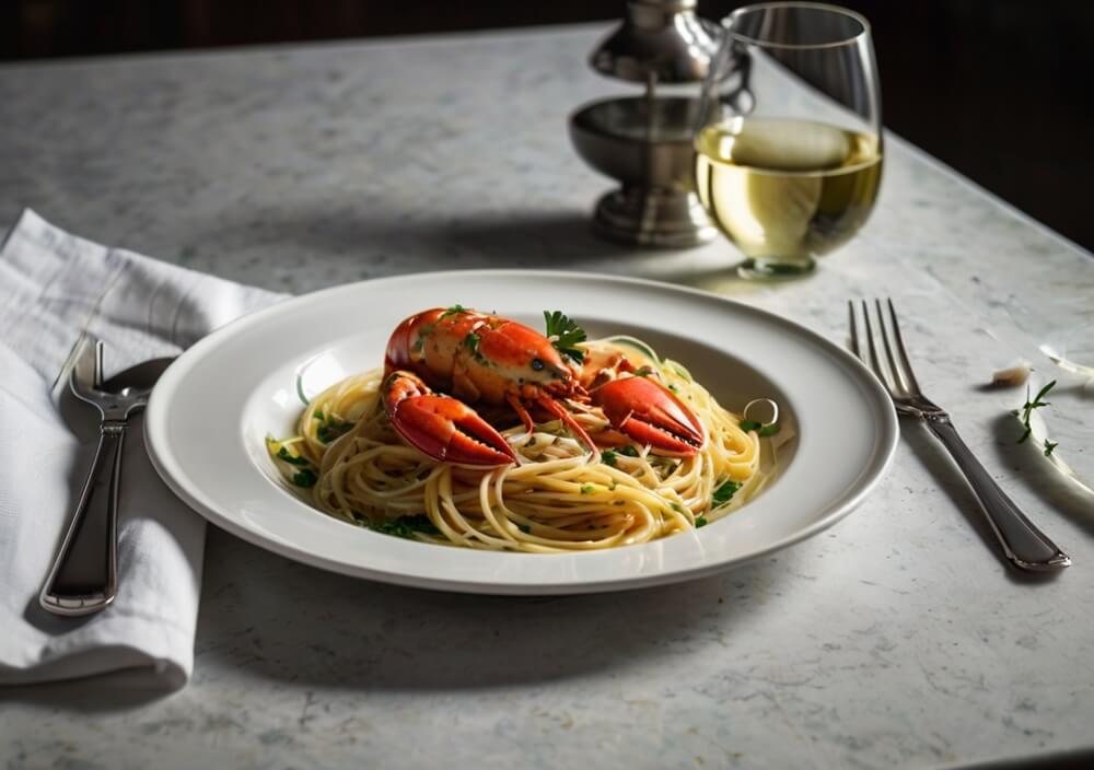 makaron-homar-masło-czosnkowe