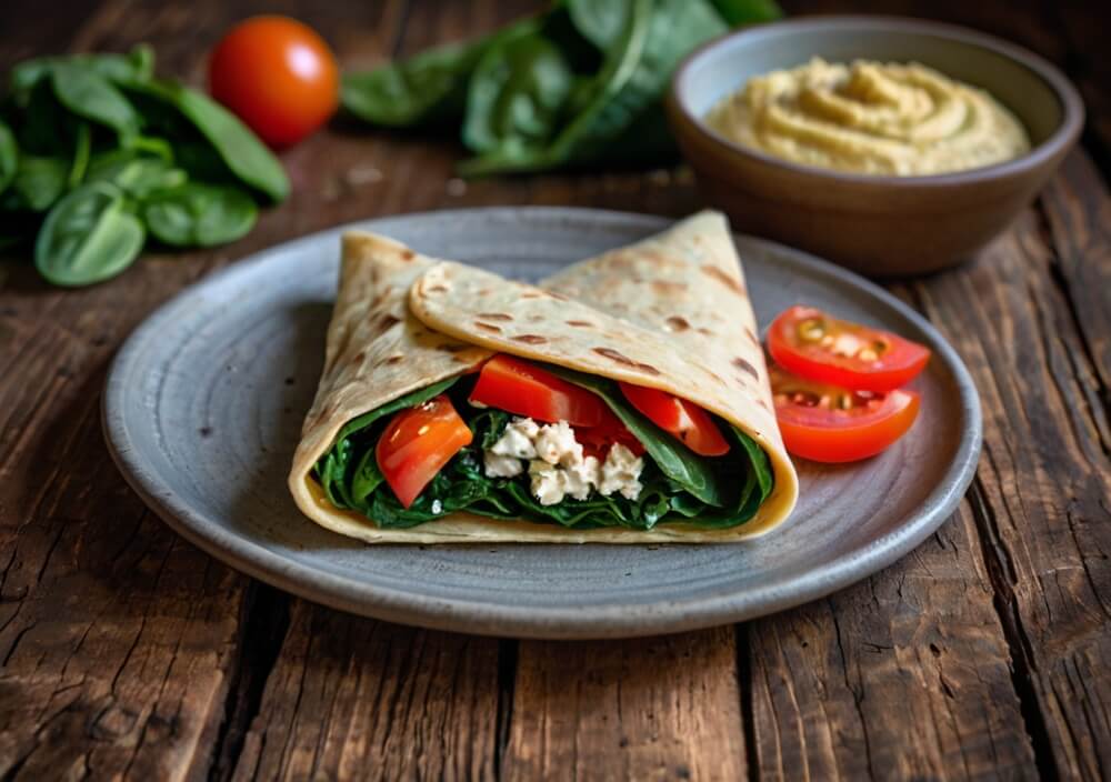 wegetarianska-tortilla-hummus