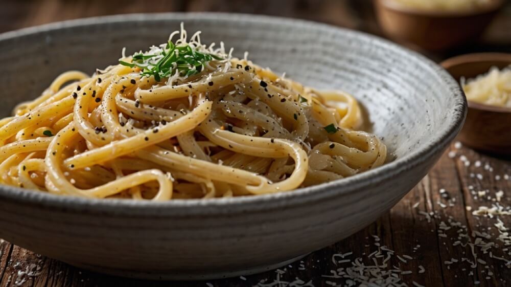makaron cacio e pepe