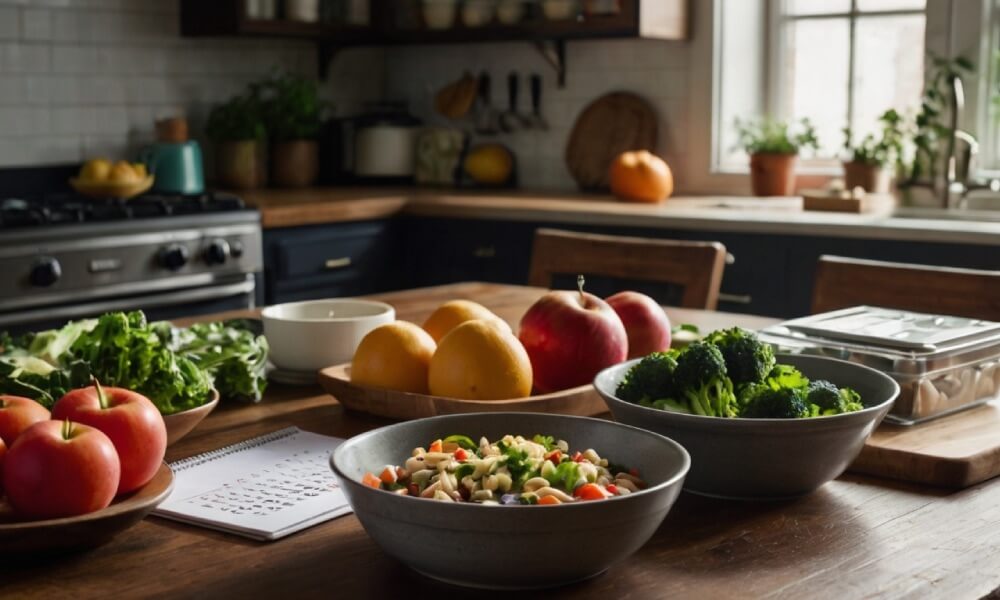 posiłki na stole i planowanie