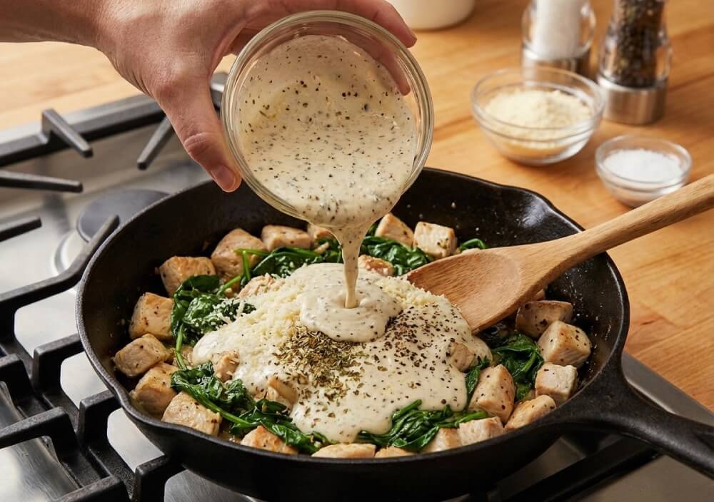 Keto Kurczak po Toskansku - przygotowanie