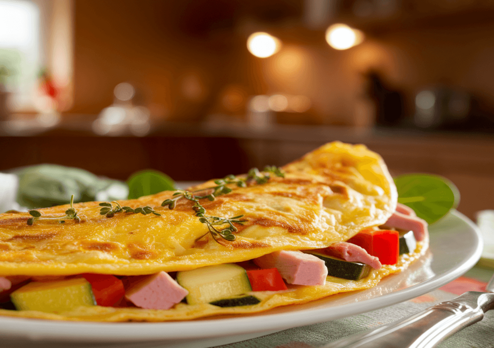 omlet-warzywa-szynka